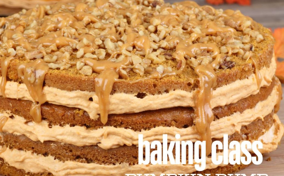 baking class pumpkin dump cake